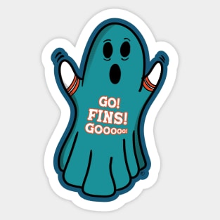 Ghost Miami Dolphins Sticker